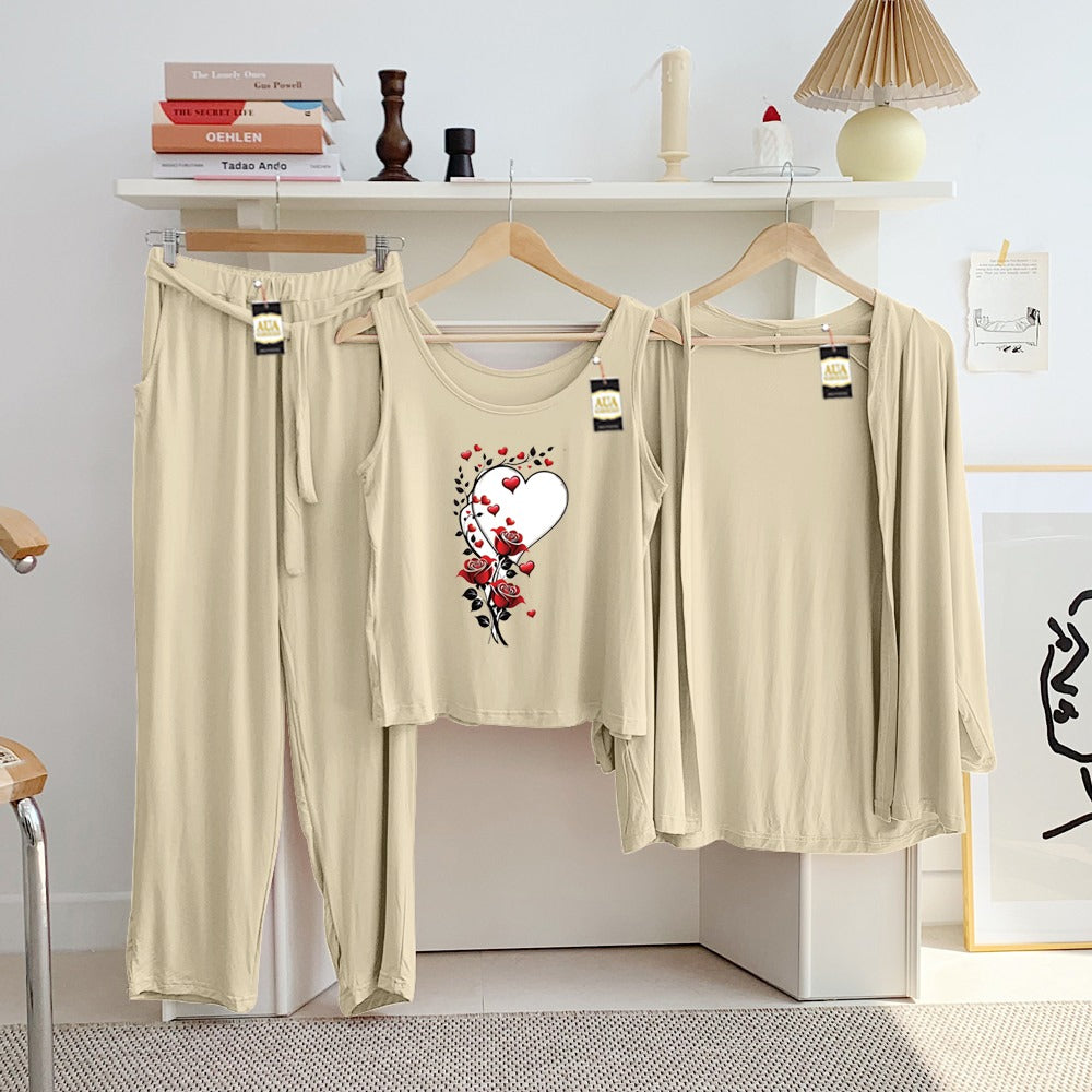 LADIES NIGHT SUIT

3 Pieces Inner Gawn + Trouser