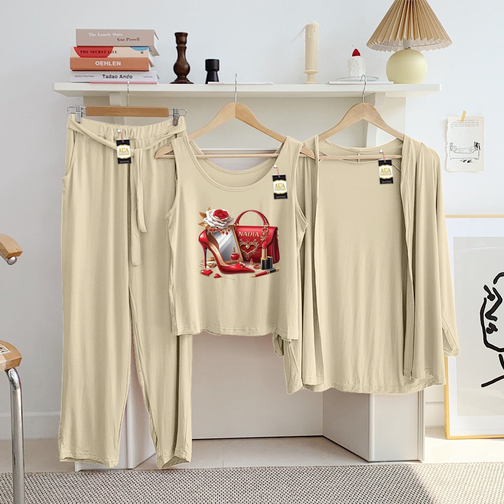 LADIES NIGHT SUIT

3 Pieces Inner Gawn + Trouser
