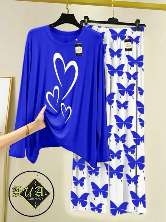 Stylish Sleepwear Set for a Cozy Night's Rest Wear With Multi Printed Set