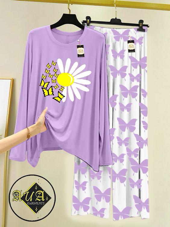 Stylish Sleepwear Set for a Cozy Night's Rest Wear With Multi Printed Set