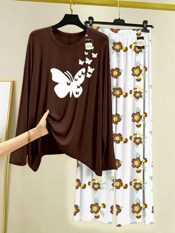 Stylish Sleepwear Set for a Cozy Night's Rest Wear With Multi Printed Set