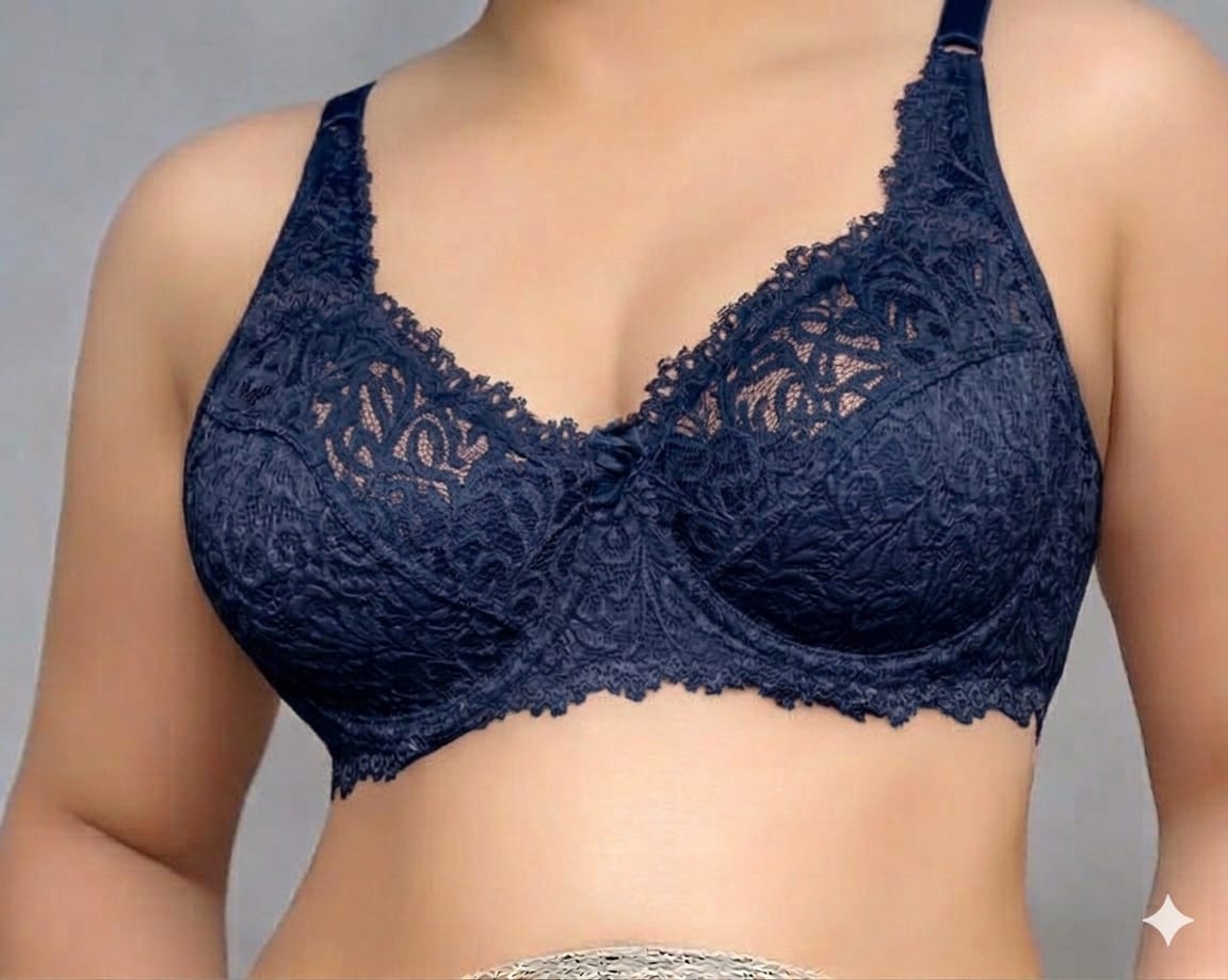 Elegance in Bloom: Deep Wine Full-Coverage Floral Lace Underwire Bra