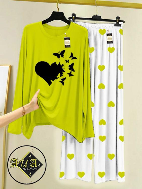 Stylish Sleepwear Set for a Cozy Night's Rest Wear With Multi Printed Set