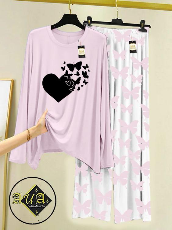 Stylish Sleepwear Set for a Cozy Night's Rest Wear With Multi Printed Set