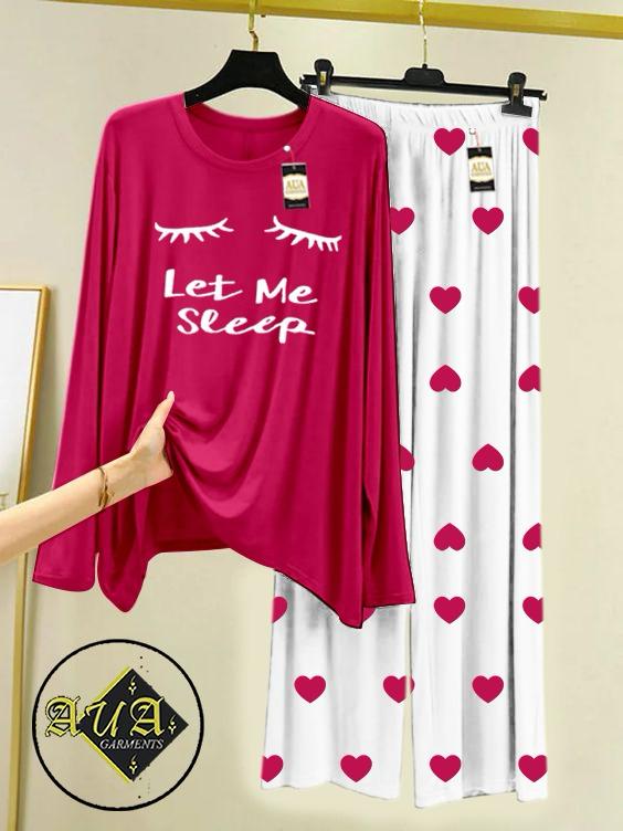 Stylish Sleepwear Set for a Cozy Night's Rest Wear With Multi Printed Set