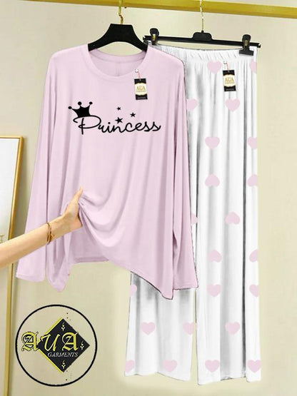 Stylish Sleepwear Set for a Cozy Night's Rest Wear With Multi Printed Set