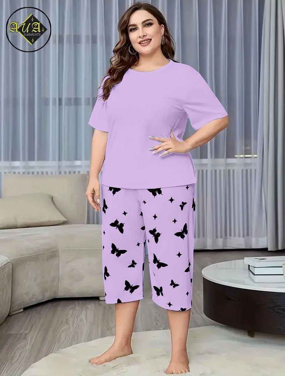 Printed Half-Sleeved Vest For Leisure Home Wear Female Sleepwear Night Dress
