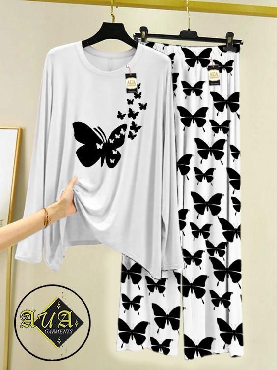 Stylish Sleepwear Set for a Cozy Night's Rest Wear With Multi Printed Set